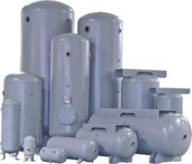 Range of air receiver and pressure vessels