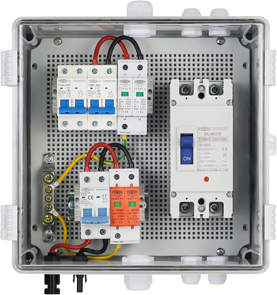 Single phase solar ACDB with energy meter