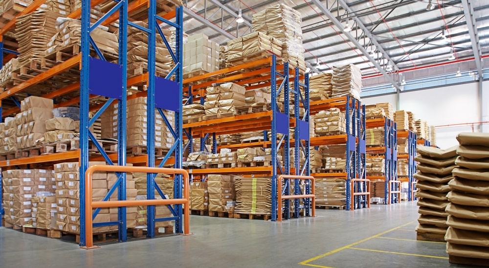 High bay warehouse storage system
